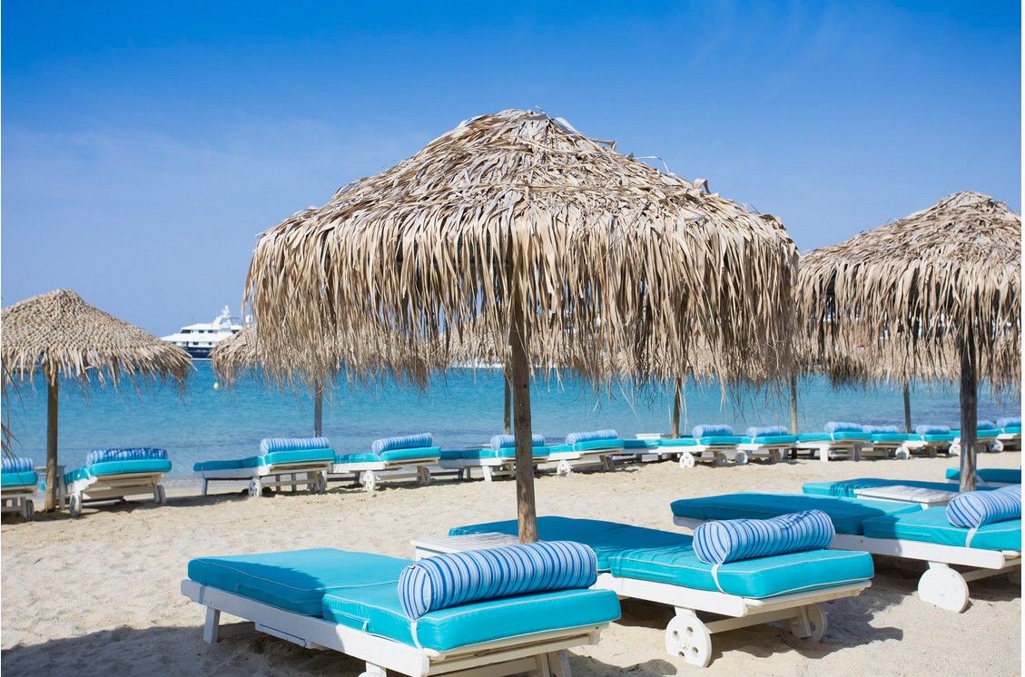 โรงแรมไมโคนอส พาเลส บีช Mykonos Town ภายนอก รูปภาพ
